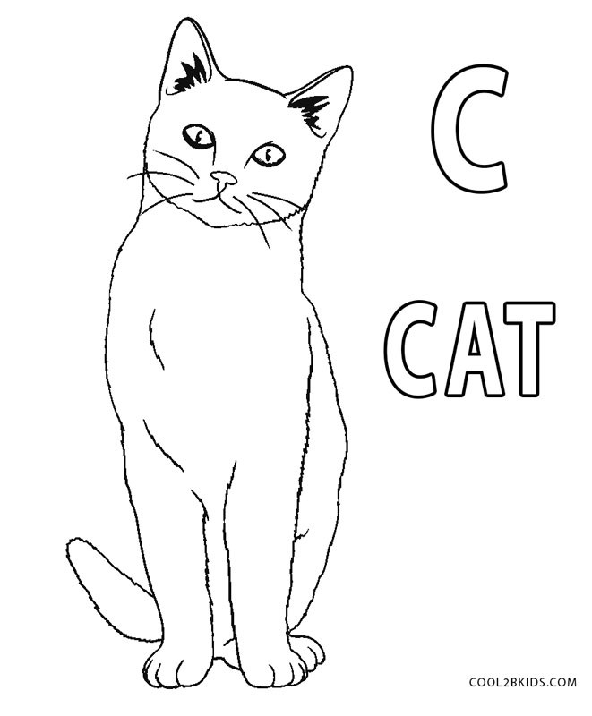 Cat Coloring Pages For Toddlers
 Free Printable Cat Coloring Pages For Kids
