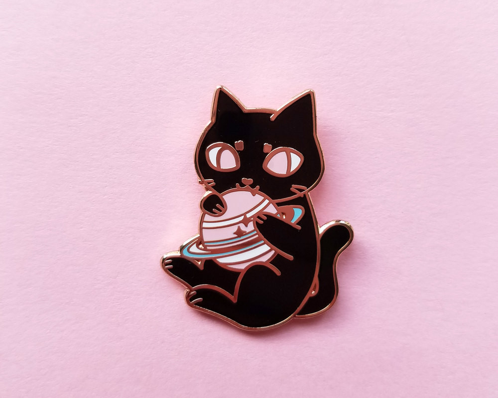 Cat Pins
 Cosmic Cat Hard Enamel Pin Space Cat Lapel Pin Pastel