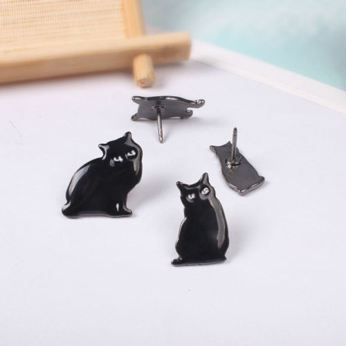 Cat Pins
 Enamel Pins Quality Black Enamel Cat Lapel Pins No Minimum