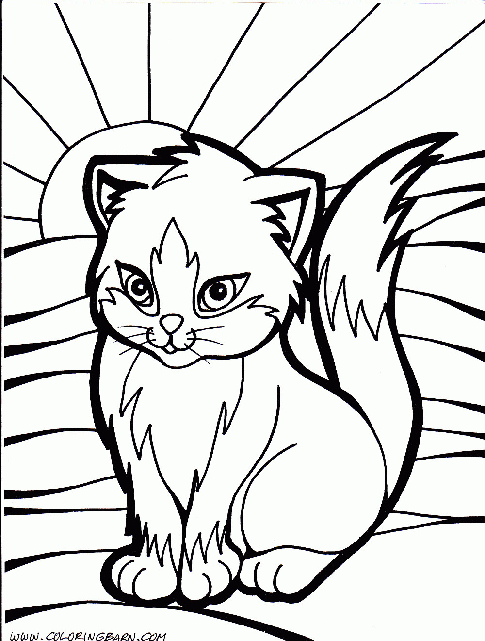 Cat Printable Coloring Pages
 A Simple Free Printable Cat Coloring Sheet