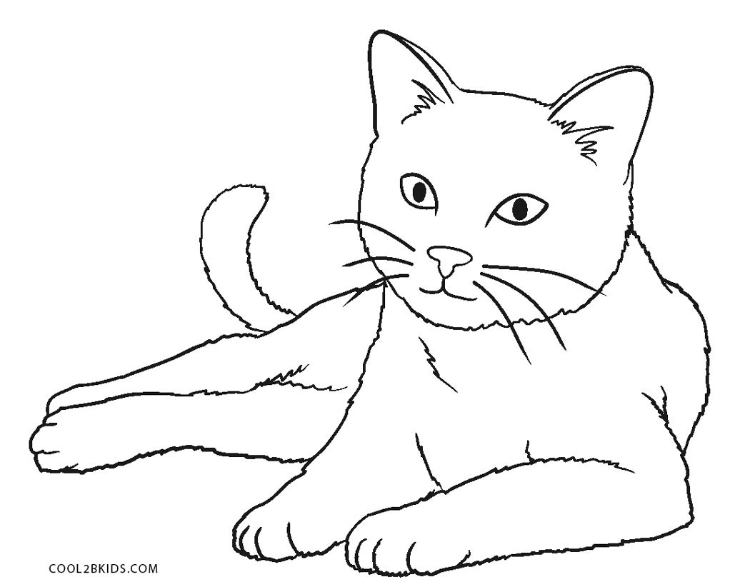 Cat Printable Coloring Pages
 Free Printable Cat Coloring Pages For Kids