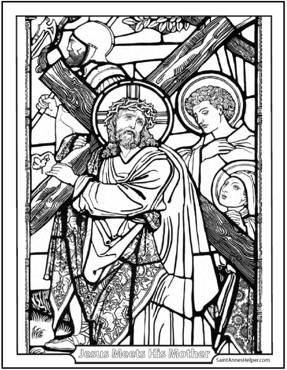 Catholic Adult Coloring Book
 40 Rosary Coloring Pages The Mysteries The Rosary