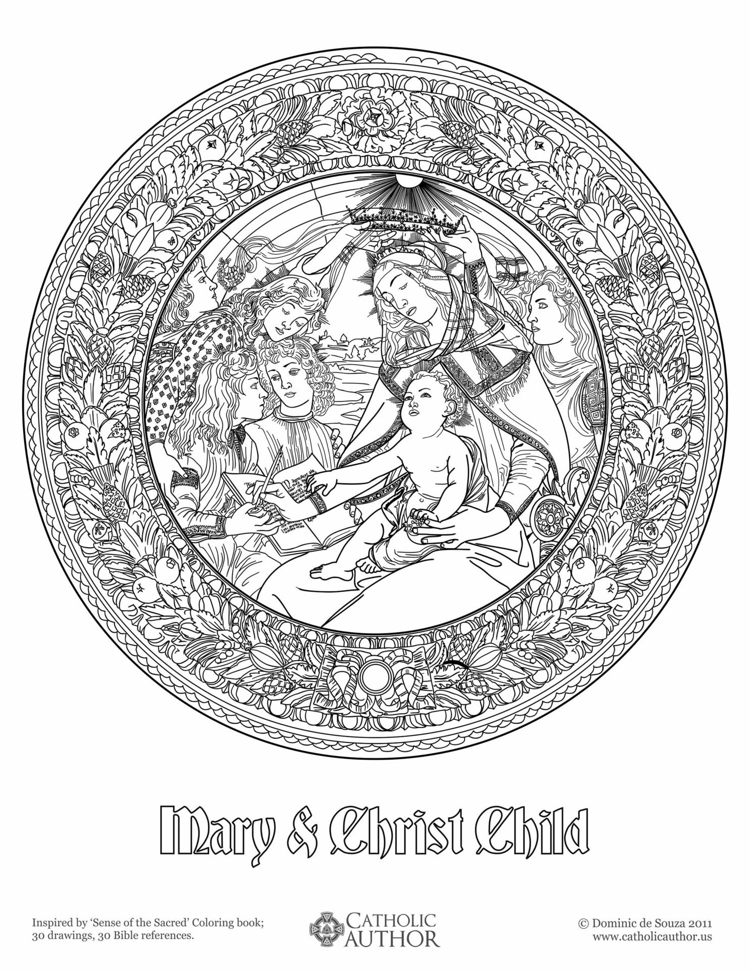 Catholic Adult Coloring Book
 12 Free Hand Drawn Catholic Coloring CatholicViral