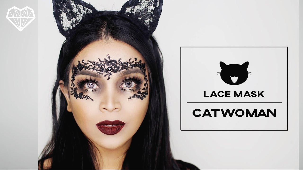 Catwoman Mask DIY
 DIY Lace Mask Catwoman Makeup Tutorial