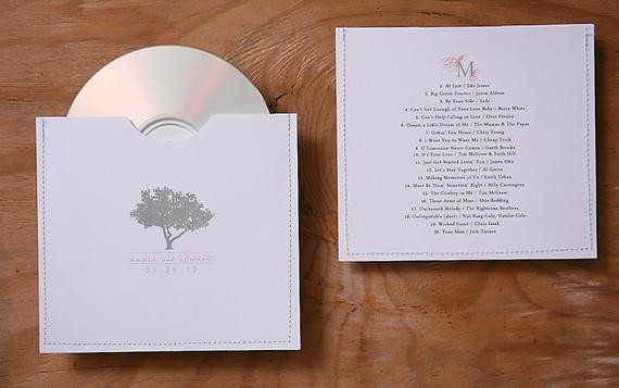 Cd Wedding Favors
 100 personalized cd sleeve wedding favor All by megasmiles