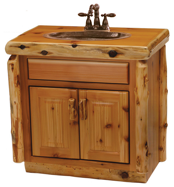 Cedar Bathroom Vanity
 Cedar Vanity Without Top Sink Center 30" Rustic