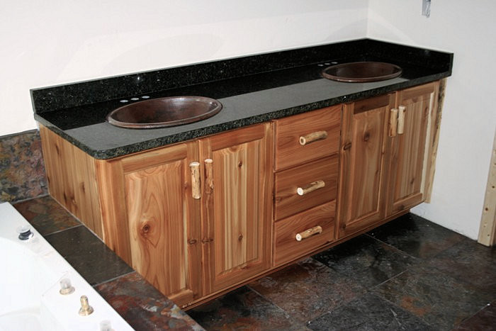 Cedar Bathroom Vanity
 Rustic Cedar Bathroom Vanity — Barn Wood Furniture
