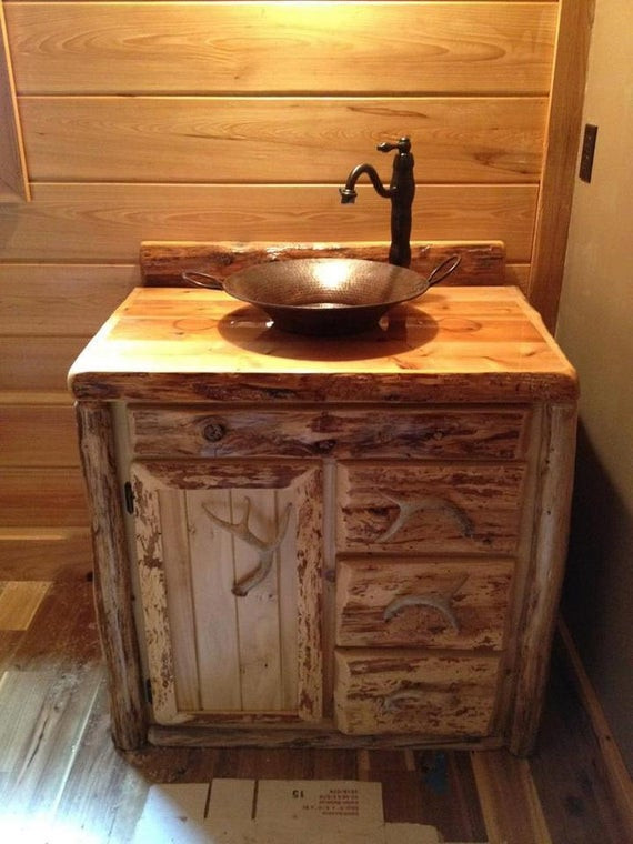 Cedar Bathroom Vanity
 Custom Rustic Cedar Bathroom Vanity Cabinet 36 Inch