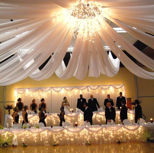 Ceiling Decorations For Weddings
 Stunning ceiling draping Goes great with the strong