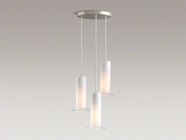Ceiling Mount Bathroom Vanity Light
 KOHLER Purist R triple ceiling mount pendant