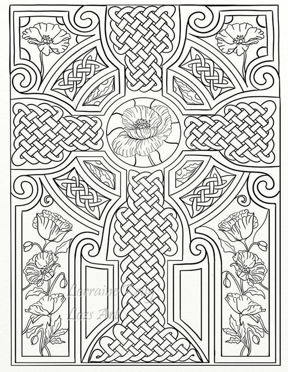 Celtic Adult Coloring Book
 10 x Celtic Knots Mandala Adult Coloring Pages Instant PDF
