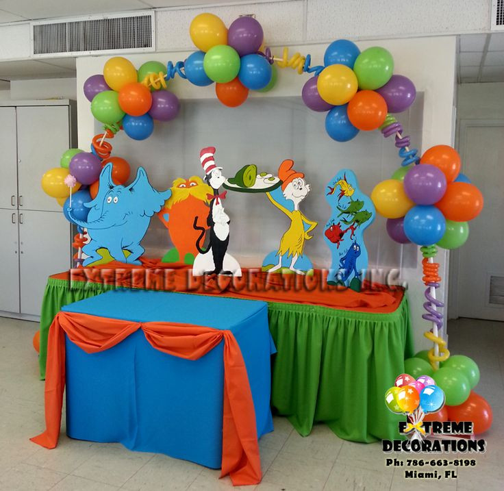 Centerpiece For Kids Party
 Dr Seuss Party Theme Ideas