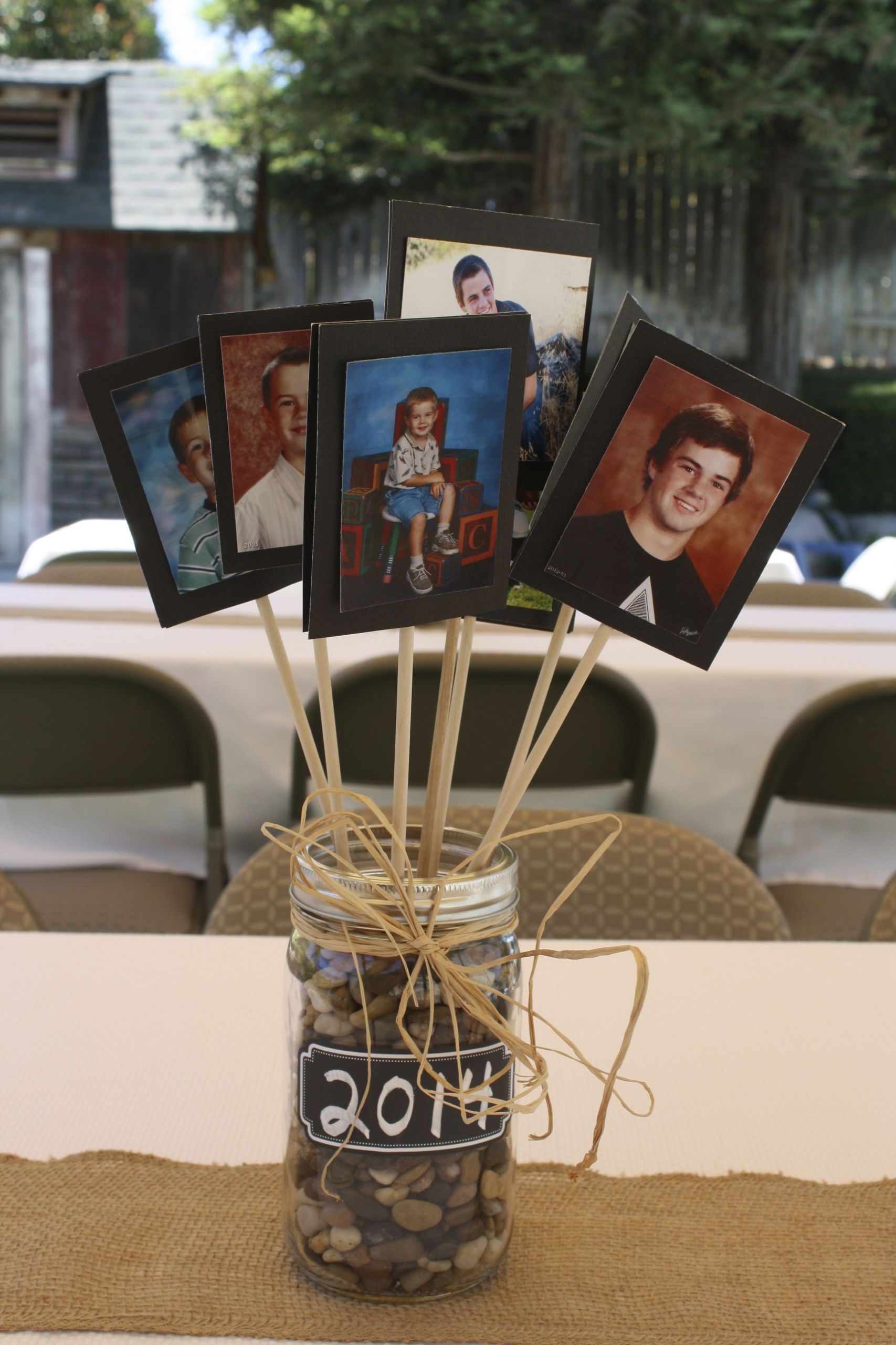 Centerpiece Ideas For College Graduation Party
 Centerpiece for tables at a graduation party Good for