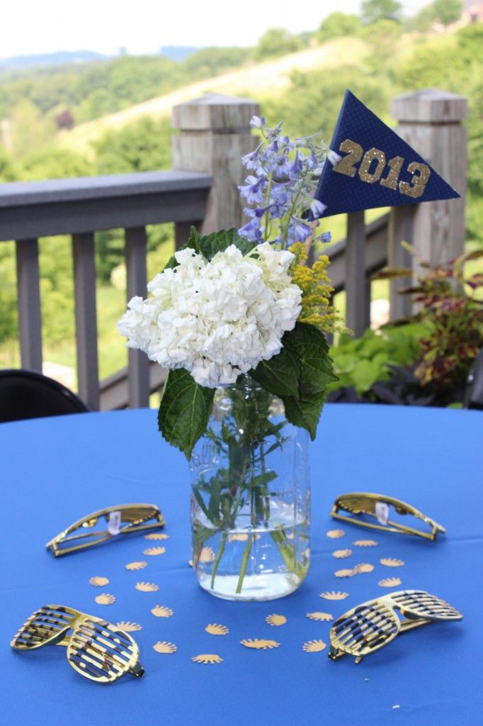 Centerpiece Ideas For College Graduation Party
 Pin by Clara Fuentes on Graduation party