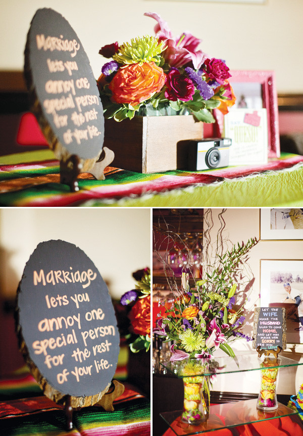 Centerpiece Ideas For Engagement Party
 Colorful & Modern Fiesta Engagement Party Hostess with