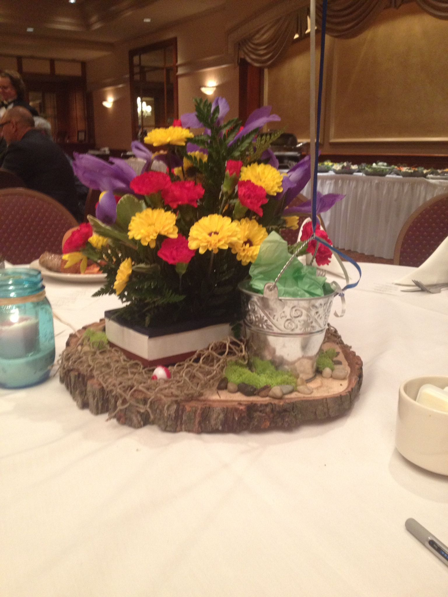 Centerpiece Ideas For Retirement Party
 Centerpiece for fishing theme retirement party