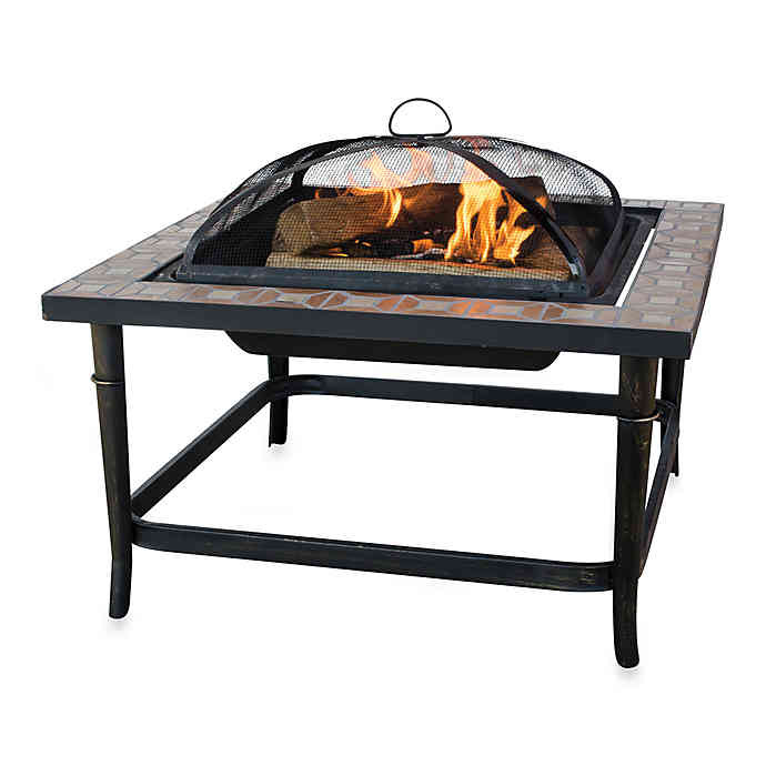 Ceramic Tile Fire Pit
 UniFlame Outdoor 30 Inch Ceramic Tile Fire Pit