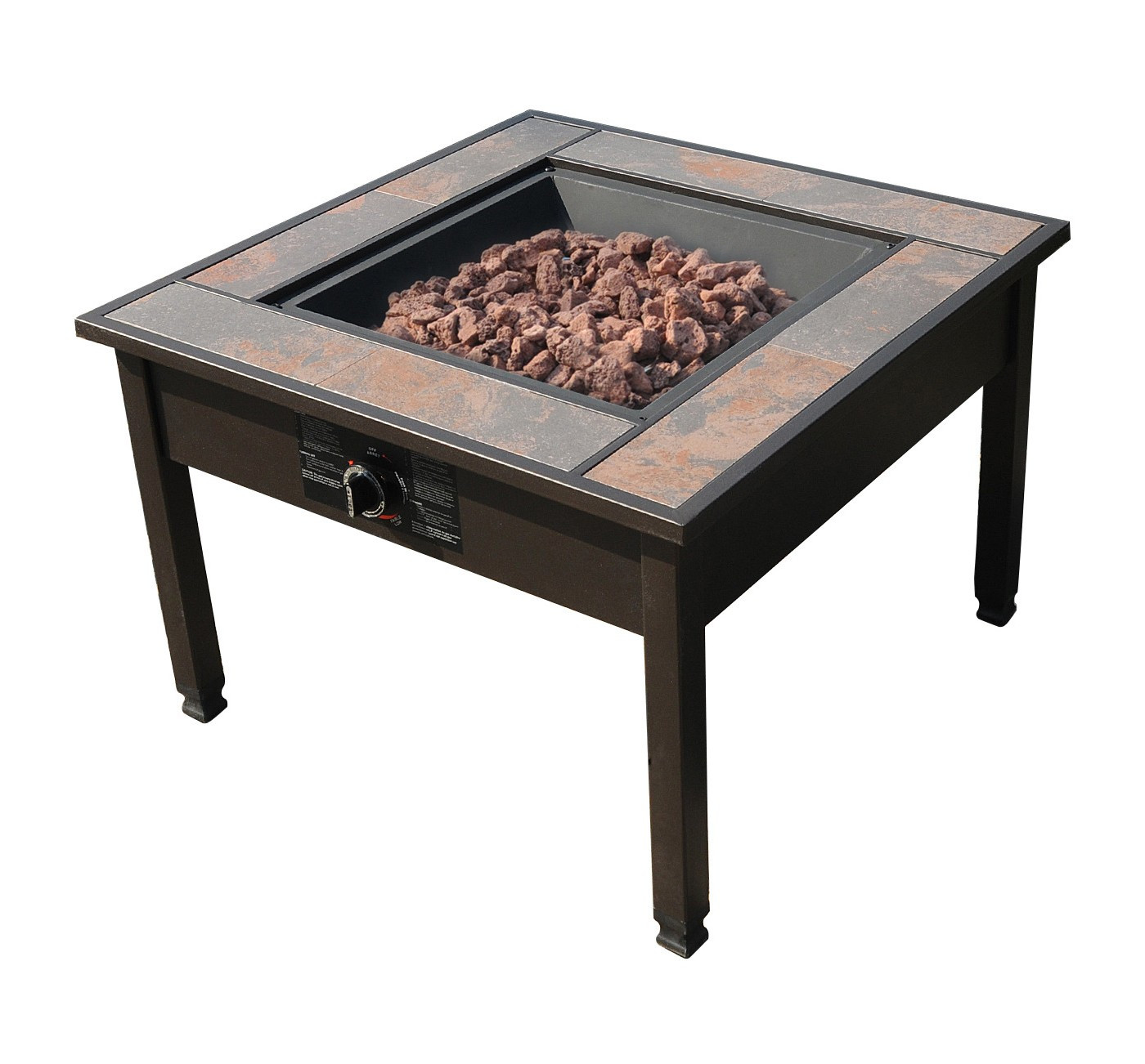 Ceramic Tile Fire Pit
 Tar 30" Ceramic Tile Table Top LP Gas Fire Pit $70 49