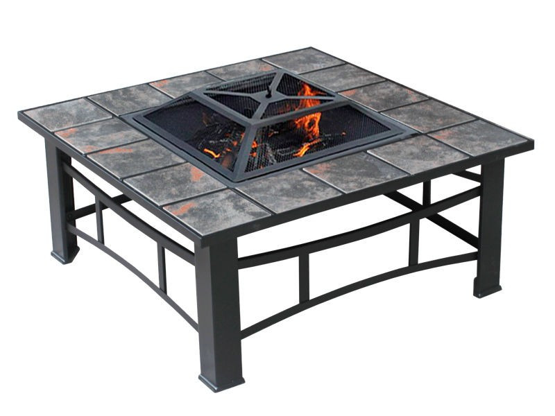Ceramic Tile Fire Pit
 Fire Pit Ceramic Tile Outdoor BBQ Stove with Grill