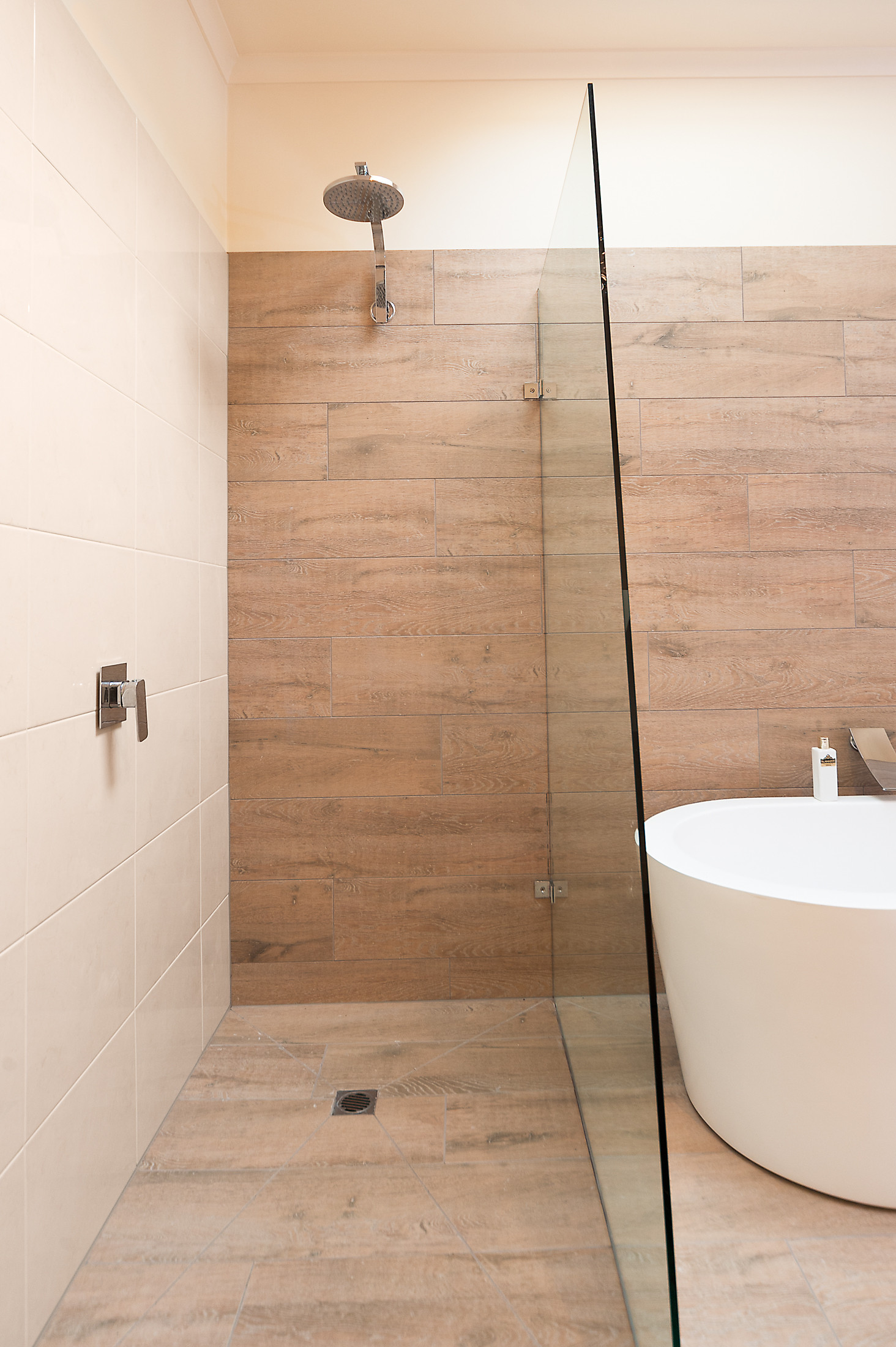 Ceramic Tile For Bathroom Showers
 Ceramic Timber Tiles Bathroom Renovation in Belmont