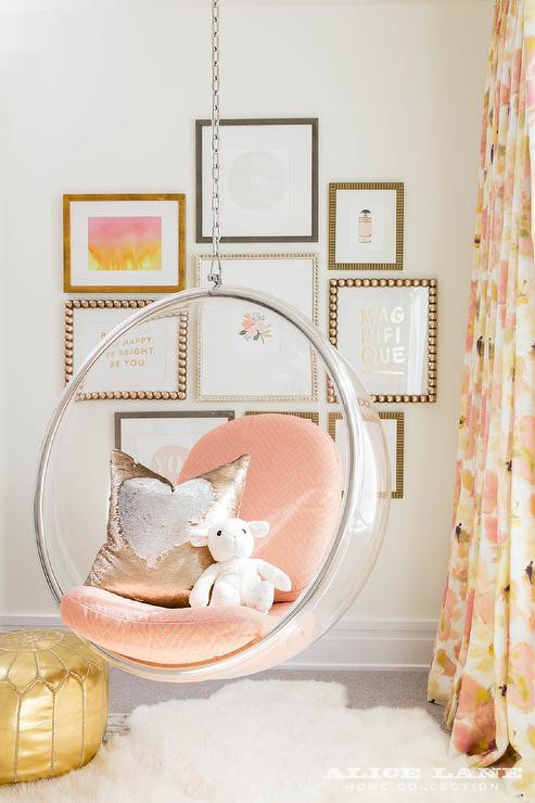 Chair For Girls Bedroom
 Girls Room with White Hanging Chairs Contemporary Girl