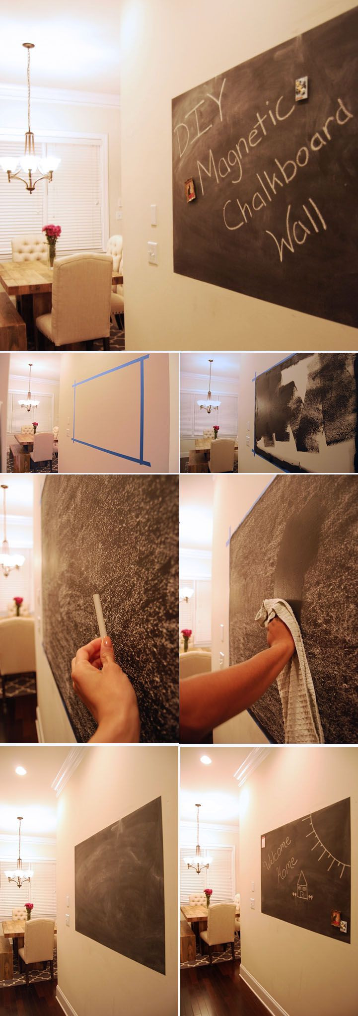 Chalkboard Paint Ideas Bedroom
 DIY Magnetic Chalkboard Wall