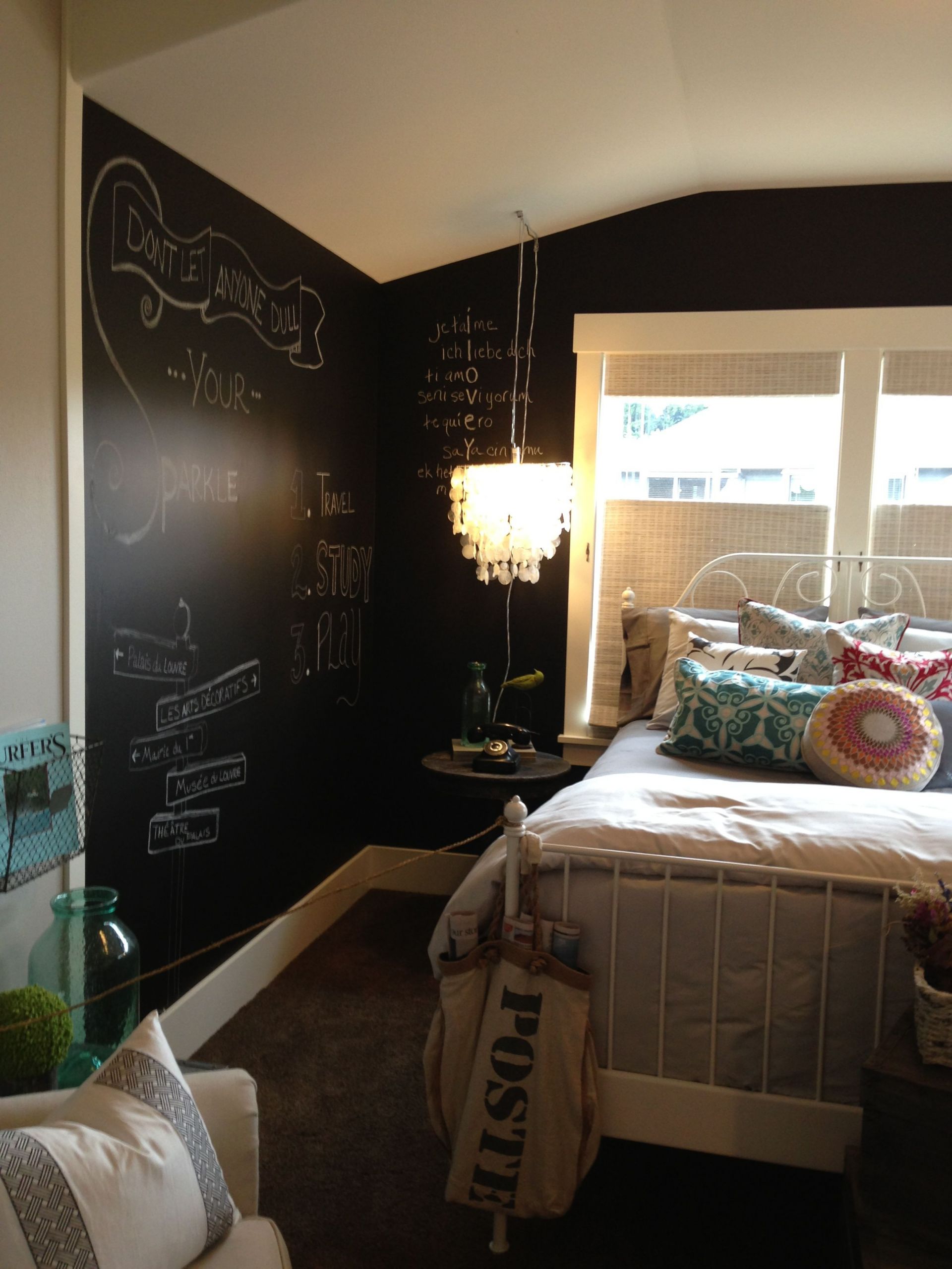Chalkboard Paint Ideas Bedroom
 Paint one wall or all of them with chalkboard paint Fun