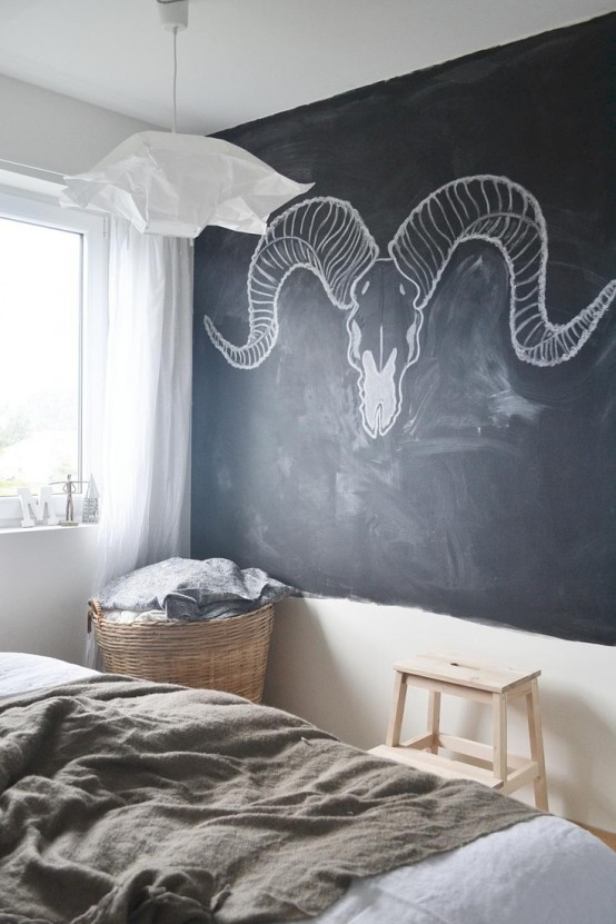Chalkboard Paint Ideas Bedroom
 Cómo decorar tu habitación con pintura pizarra