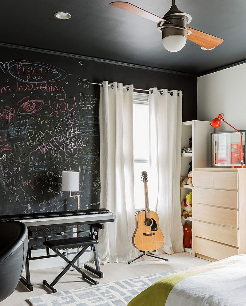 Chalkboard Paint Kids Room
 35 Bedrooms That Revel in the Beauty of Chalkboard Paint
