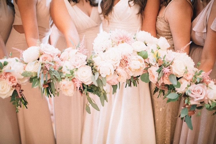 Champagne Colored Wedding
 Check out this elegant Blush Pink Ivory Champagne