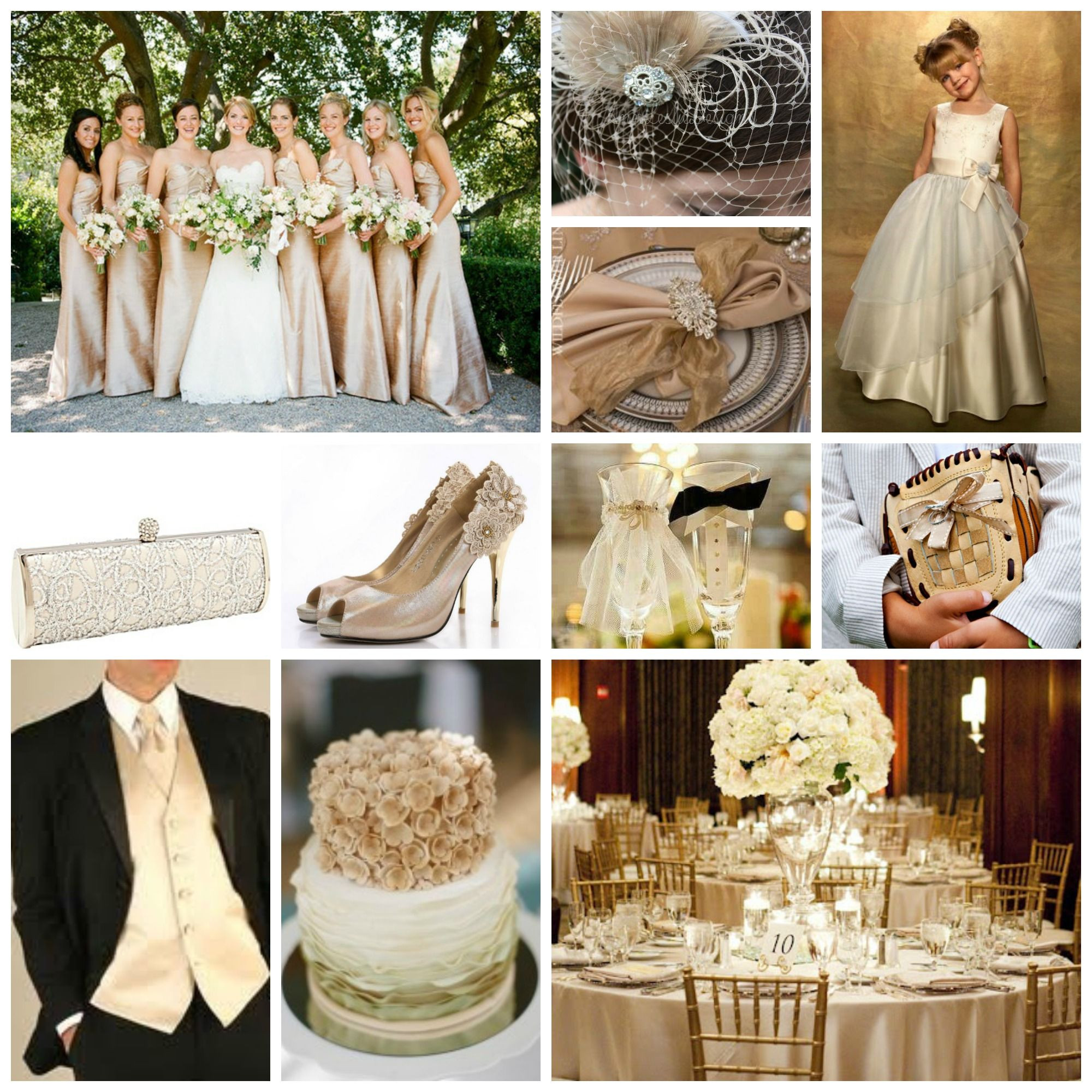 Champagne Colored Wedding
 Champagne Wedding Inspiration So romantic elegant and