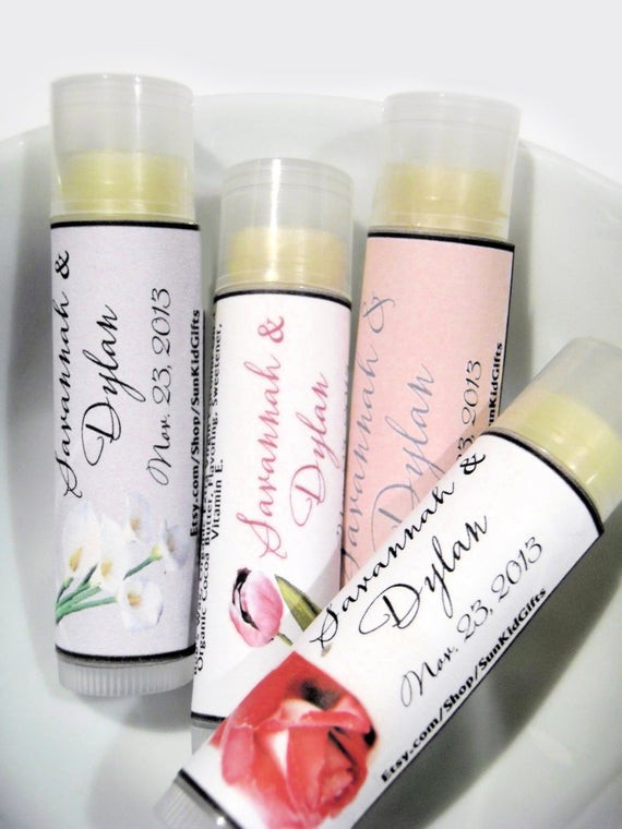 Chapstick Wedding Favors
 Items similar to Wedding Favor Lip Balm Bridal Shower