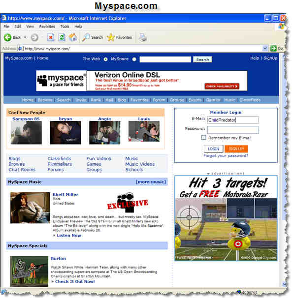Chat Room Kids
 Is Myspace or chat rooms safe for kids