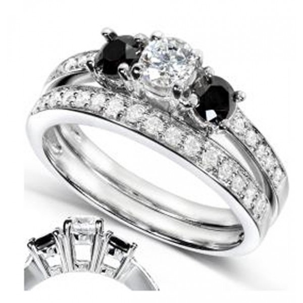 Cheap Black Diamond Rings
 Glamour and Cheap Black Diamond Wedding Ring Sets for