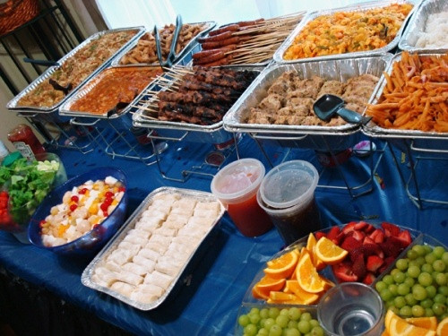 Cheap Catering Ideas For Graduation Party
 buffet food layout