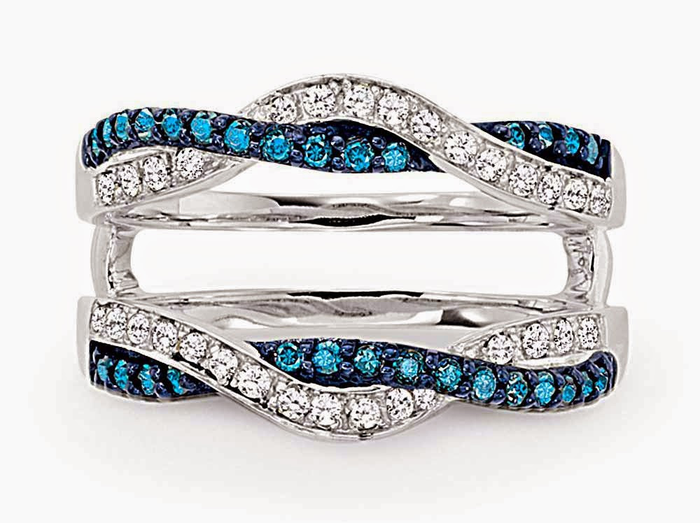 Cheap Diamond Wedding Rings For Her
 Womens Blue Diamond Wedding Rings Enhancer Cheap Model