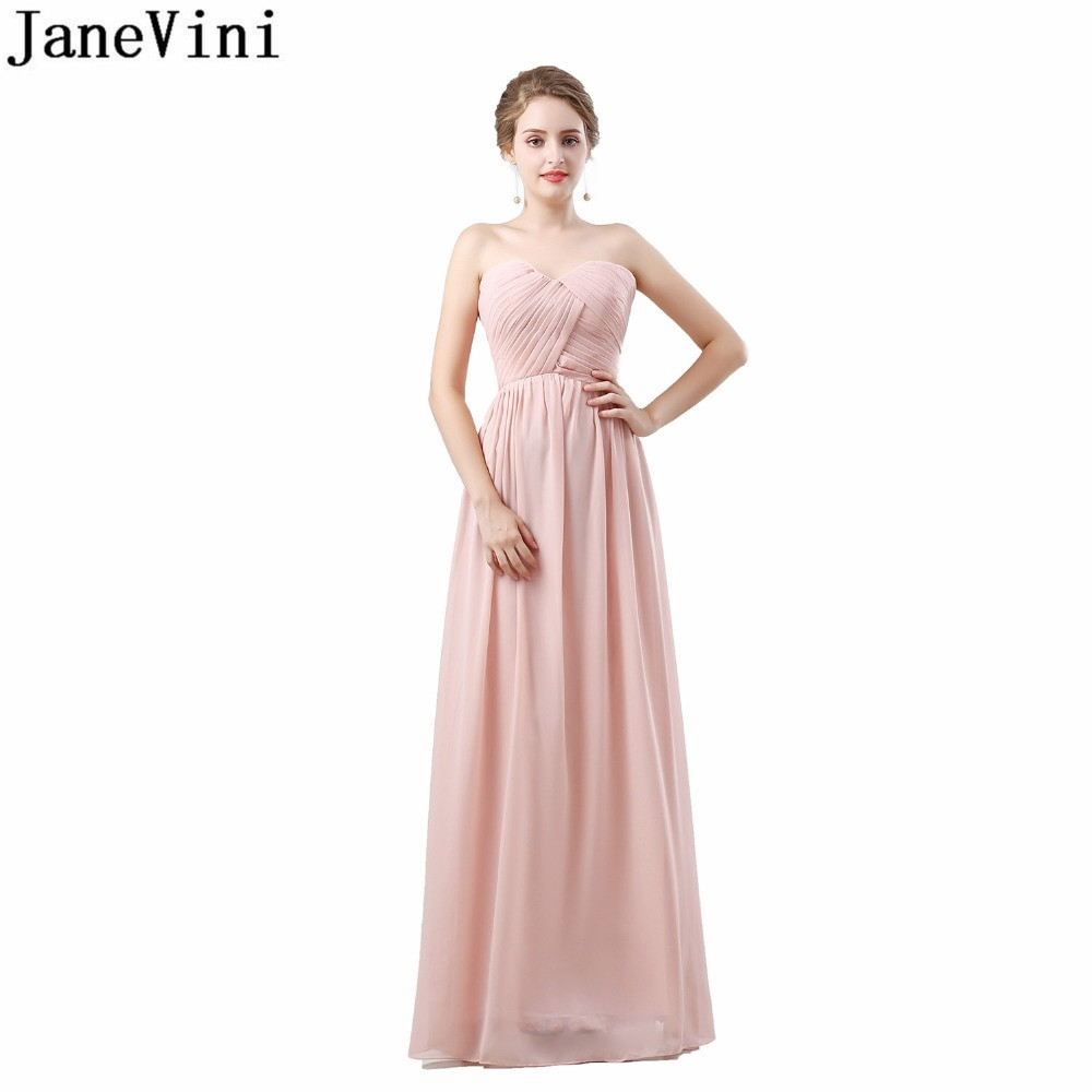 Cheap Dresses For Wedding Guest
 JaneVini Country Western Blush Bridesmaid Dresses Long
