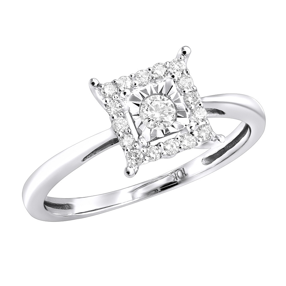 Cheap Engagement Rings Real Diamonds
 Affordable Diamond Engagement Ring 10K 1 Carat Look