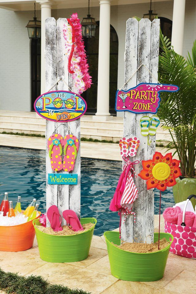Cheap Pool Party Ideas
 A great idea for a pool lake beach house or party