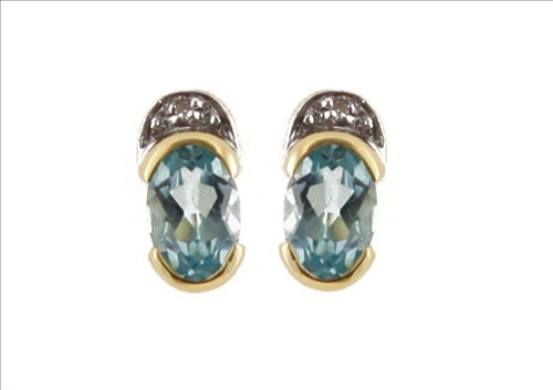 Cheap Real Diamond Earrings
 Real Diamond & Blue Topaz Earrings on Jewellery World