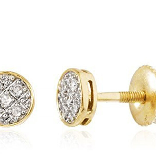 Cheap Real Diamond Earrings
 Buy Real 10k Yellow Gold 0 06 Cttw Diamond Round Screw