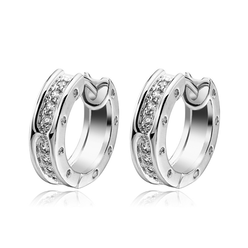 Cheap Real Diamond Earrings
 Wholesale New Arrival Real Gold Small Hoop Earrings With