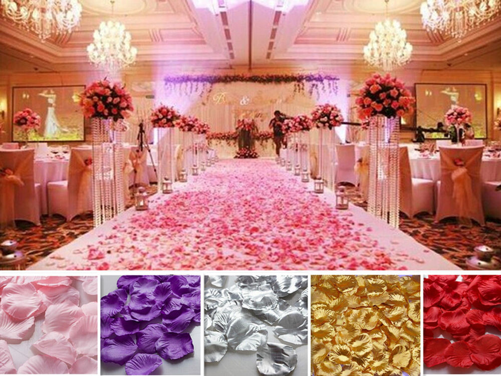 Cheap Wedding Decorations Wholesale
 Wholesale Various Colors Silk Flower Rose Petals Wedding