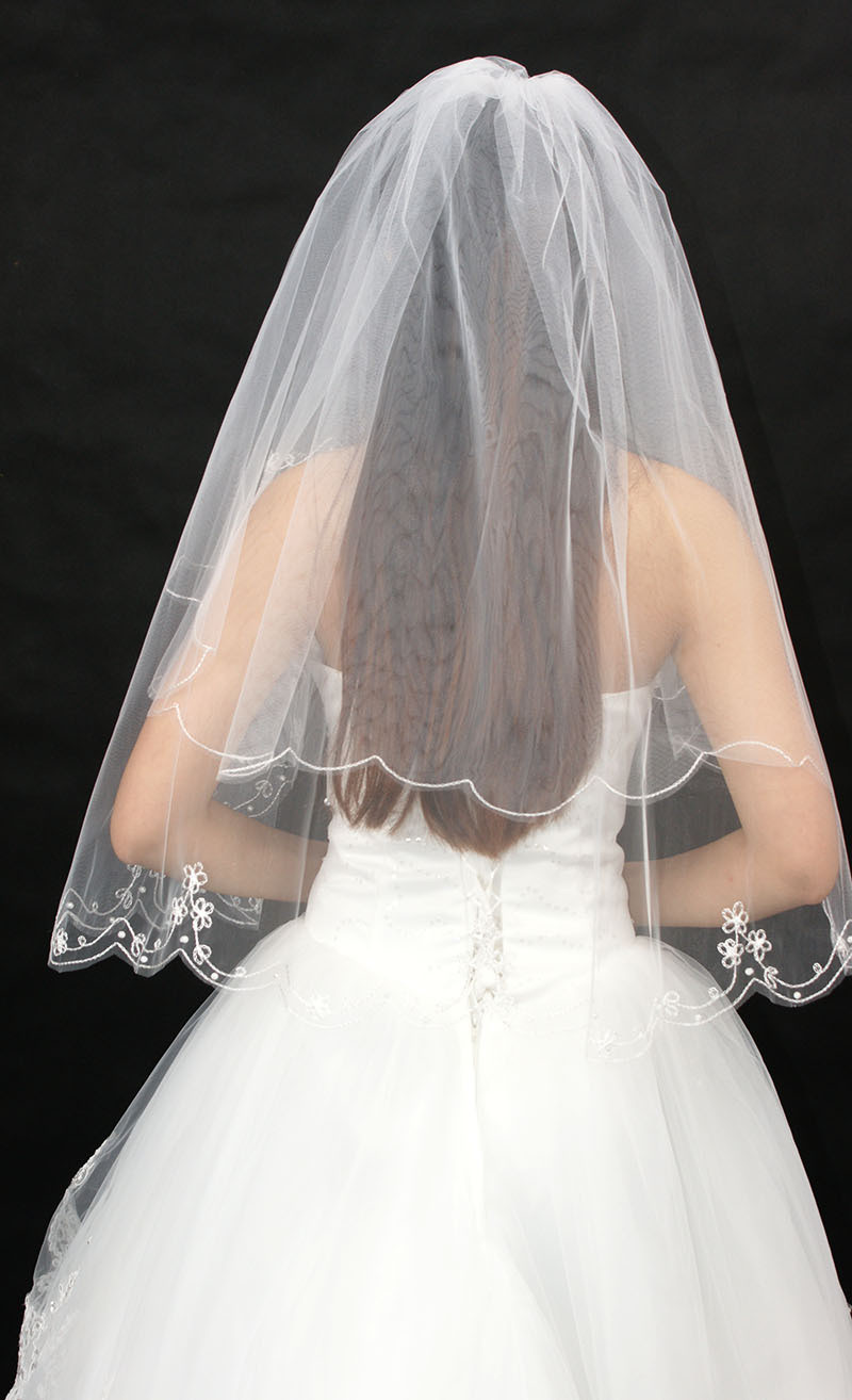 Cheap Wedding Veils
 QC34 Velos Novia Boda Cheap White Ivory Wedding Veil With