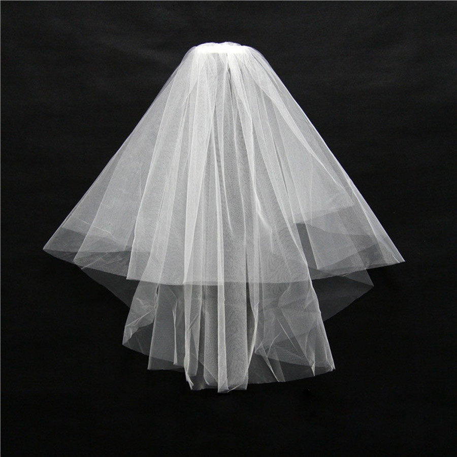 Cheap Wedding Veils With Comb
 ZYLLGF Bridal Stock Simple Bridal Veils Cheap Wedding Net