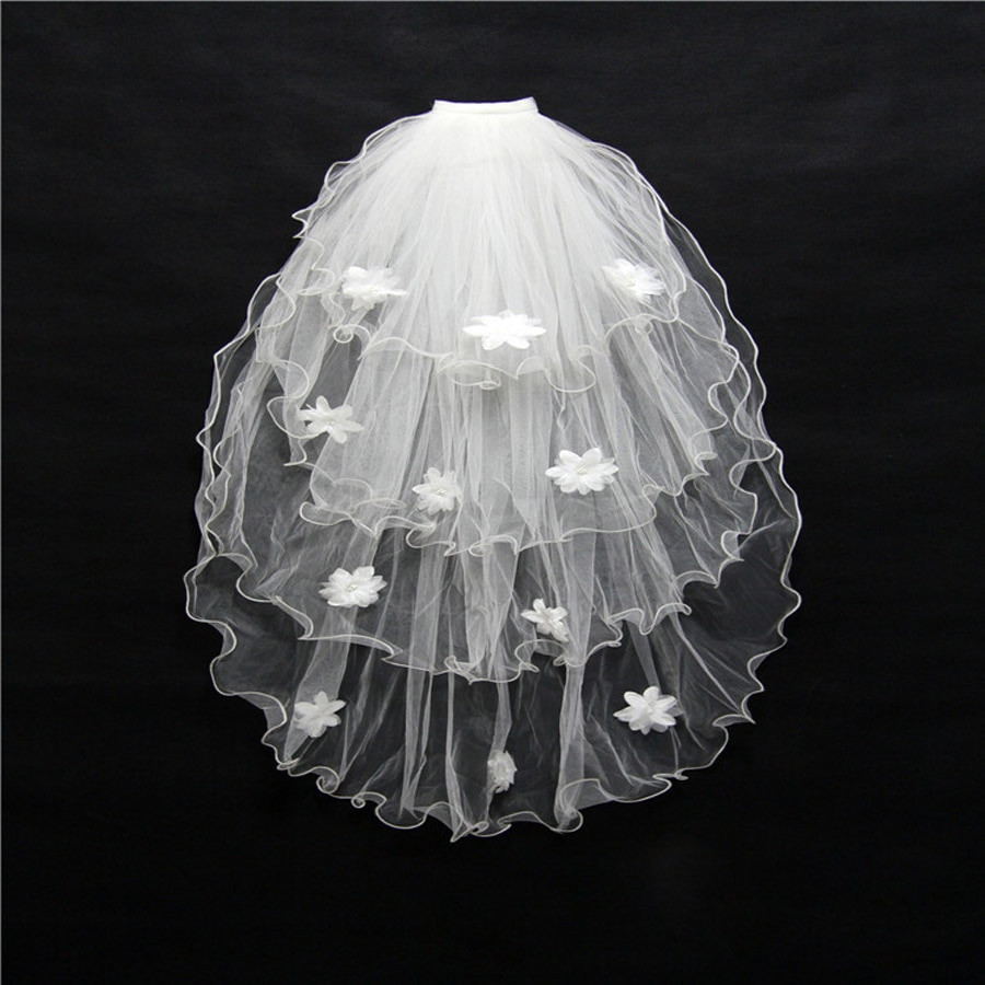Cheap Wedding Veils With Comb
 ZYLLGF Bridal Cheap Wedding Veil 4 Layer Wholesale Short