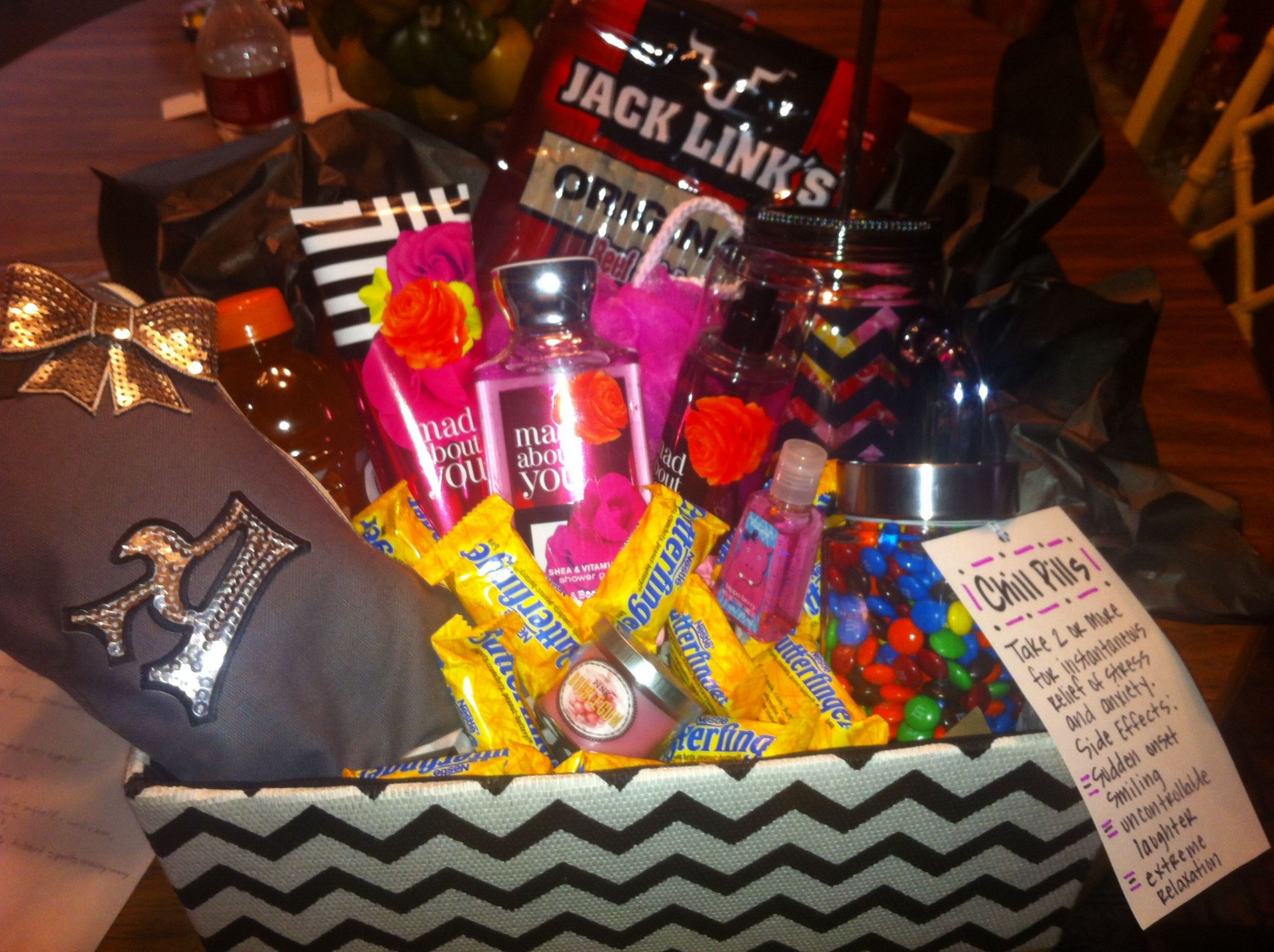 Cheerleading Gift Basket Ideas
 Gift basket I put to her for my daughter s drill team