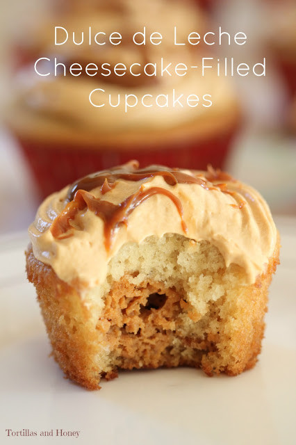 Cheesecake Filled Cupcakes
 Tortillas and Honey Dulce de Leche Cheesecake Filled Cupcakes