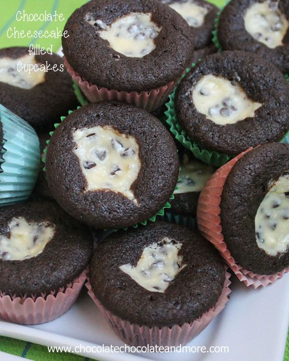 Cheesecake Filled Cupcakes
 Chocolate cheesecake Cheesecake and Filled cupcakes on