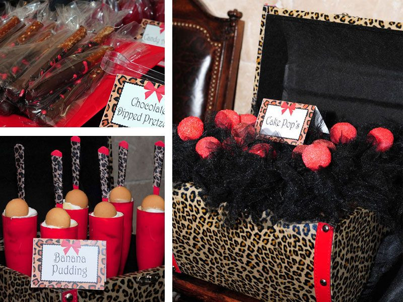 Cheetah Birthday Decorations
 cheetah print red and black or black and white